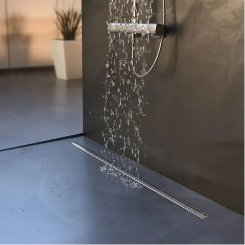 Душевой лоток PAINI Slim Line 600 мм D50, сатин хром