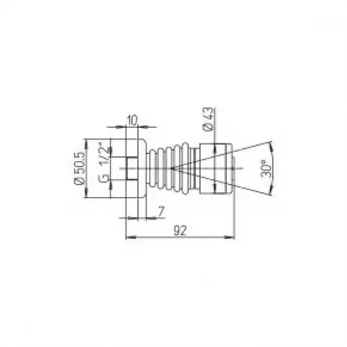 Душевая форсунка PAINI 50CR721, хром (CR)