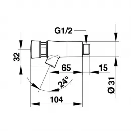 Кран порционный Presto Neo 66000 для раковины настенный