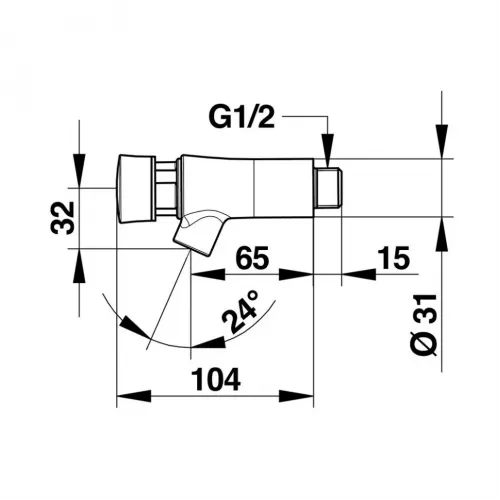 Кран порционный Presto Neo 66000 для раковины настенный