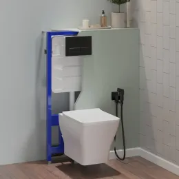 Клавиша двойного смыва URBATEC овальные кнопки, черный матовый