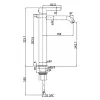 Смеситель для раковины PAINI Brera без донного клапана, высокий, хром (CR)