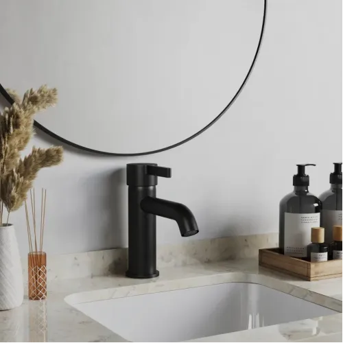 Смеситель для раковины PAINI Brera без донного клапана, черный брашированный PVD (PZ)