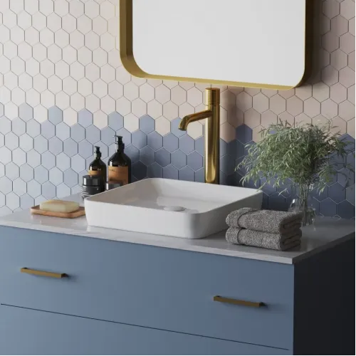 Смеситель для раковины PAINI Cox Grip без донного клапана, высокий, брашированное золото PVD (PJ)