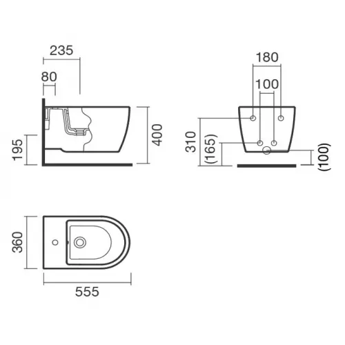 Биде подвесное Sanitana CORAL