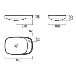 Раковина асимметричная встраиваемая Sanitana BE YOU