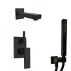 Комплект на 2 потребителя Grazia PAINI, для ванны с ручным душем, черный брашированный PVD