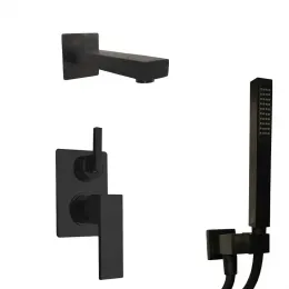 Комплект на 2 потребителя Grazia PAINI, для ванны с ручным душем, черный брашированный PVD