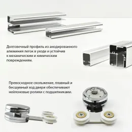 Душевое ограждение 90х90 см PAINI Cox, квадратное, распашное, универсальное, хром