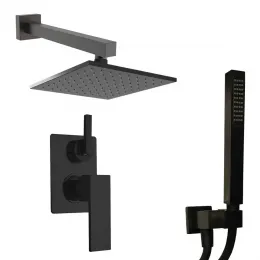 Комплект на 2 потребителя Grazia PAINI, для душа, черный брашированный PVD