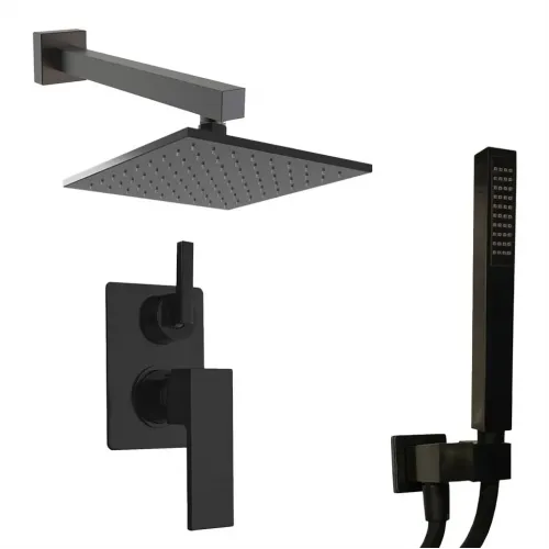 Комплект на 2 потребителя Grazia PAINI, для душа, черный брашированный PVD