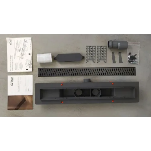 Душевой лоток PAINI Harmony 850 мм, черный матовый