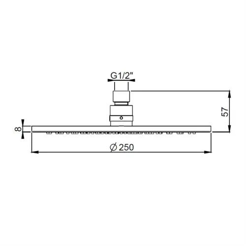 Верхний душ PAINI, круглый, латунь, 25 см, брашированное золото PVD (PJ)