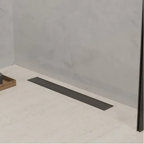 Душевой лоток PAINI Klasik 550 мм D40, черный матовый