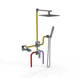 Комплект на 3 потребителя Grazia PAINI, для ванны/душа, хром