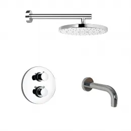 Комплект на 2 потребителя с термостатом Cox PAINI, для ванны с верхним душем, хром