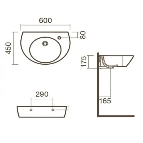 Pаковина подвесная Sanitana POP 60