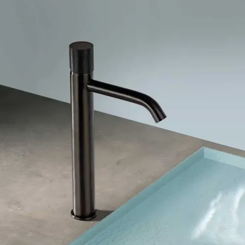 Смеситель для раковины PAINI Cox Grip без донного клапана, высокий, черный брашированный PVD (PZ)