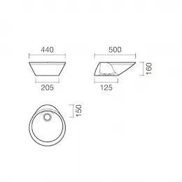 Раковина-чаша Sanitana ORBIT 44