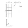 Душевая перегородка 80x195 рисунок решетка