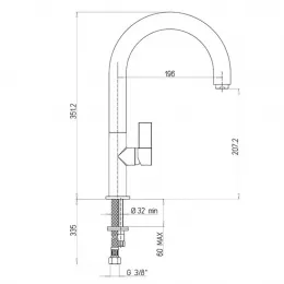 Смеситель для кухни PAINI Cox 78CR572PSALMKM, хром (CR)
