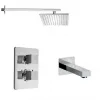 Комплект на 2 потребителя с термостатом Grazia PAINI, для ванны с верхним душем, хром