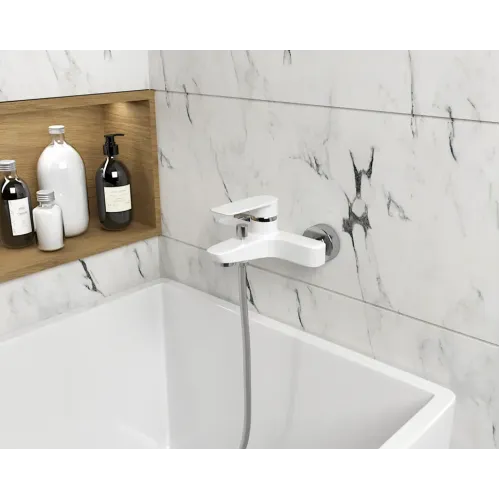 Смеситель для ванны, PAINI Nove белый