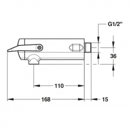 Кран порционный Presto Neo Duo S 64734 для раковины настенный