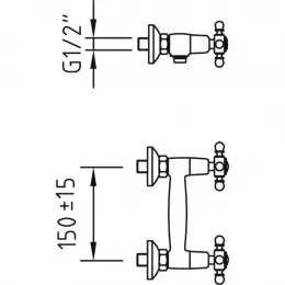 Смеситель для душа PAINI Tango, хром (CR)