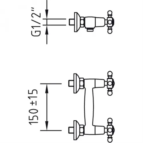 Смеситель для душа PAINI Tango, хром (CR)