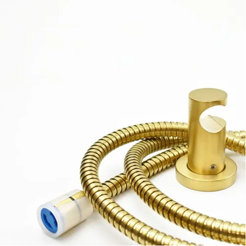 Держатель для лейки PAINI фиксированный, круглый, брашированное золото PVD