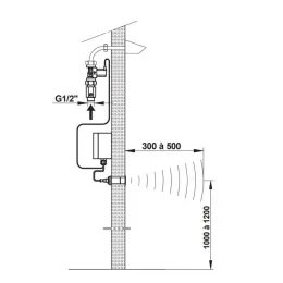 Кран бесконтактный Presto 52400 настенный