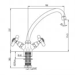 PAINI Liberty - Смеситель для кухни, хром (CR)