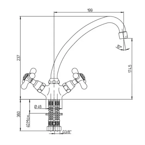PAINI Liberty - Смеситель для кухни, хром (CR)