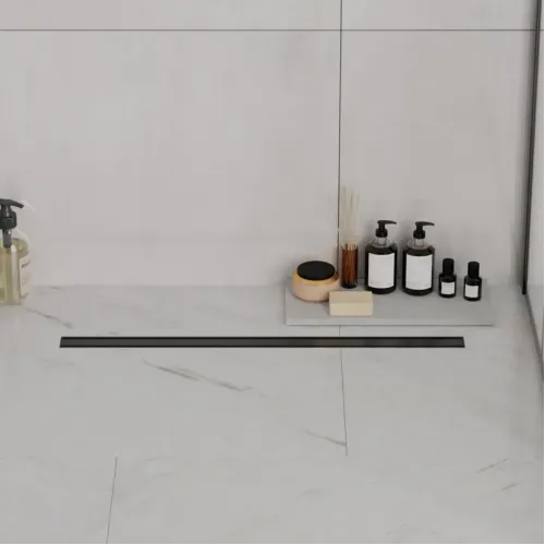 Душевой лоток PAINI Slim Line 700 мм D50, черный матовый