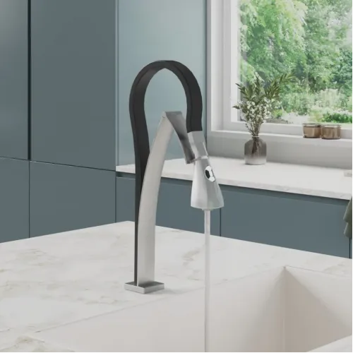 Смеситель для кухни PAINI Hybrid электрический, сталь PVD