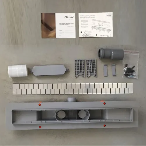 Душевой лоток с рамкой PAINI Medium 750 мм