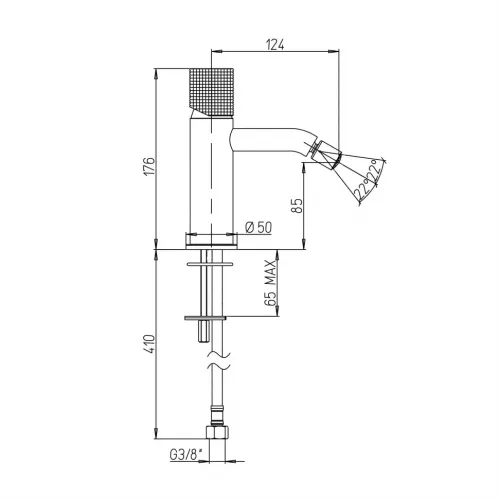 Смеситель для биде PAINI Cox Grip, черный брашированный PVD (PZ)