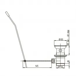 Донный клапан PAINI универсальный, хром (CR)