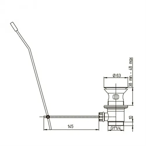 Донный клапан PAINI универсальный, хром (CR)