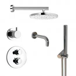 Комплект на 3 потребителя с термостатом Cox PAINI, для ванны/душа, хром