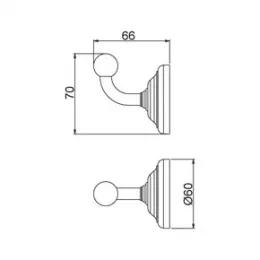 Крючок для халата PAINI Duomo, хром (CR)