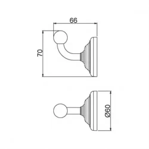 Крючок для халата PAINI Duomo, хром (CR)