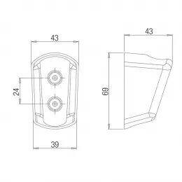 Держатель для лейки PAINI фиксированный, хром (CR)