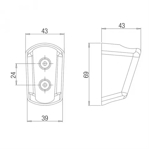 Держатель для лейки PAINI фиксированный, хром (CR)