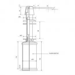 Дозатор для жидкого мыла PAINI ABS встраиваемый, хром (CR)