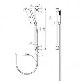 Душевой гарнитур, черный