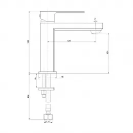 Смеситель для раковины PAINI Grazia без донного клапана, хром (CR)