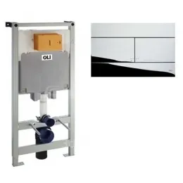 Комплект подвесного унитаза Pop 4 в 1, кнопка хром