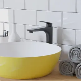 Смеситель для раковины PAINI Laguna без донного клапана, высокий, черный (YO)